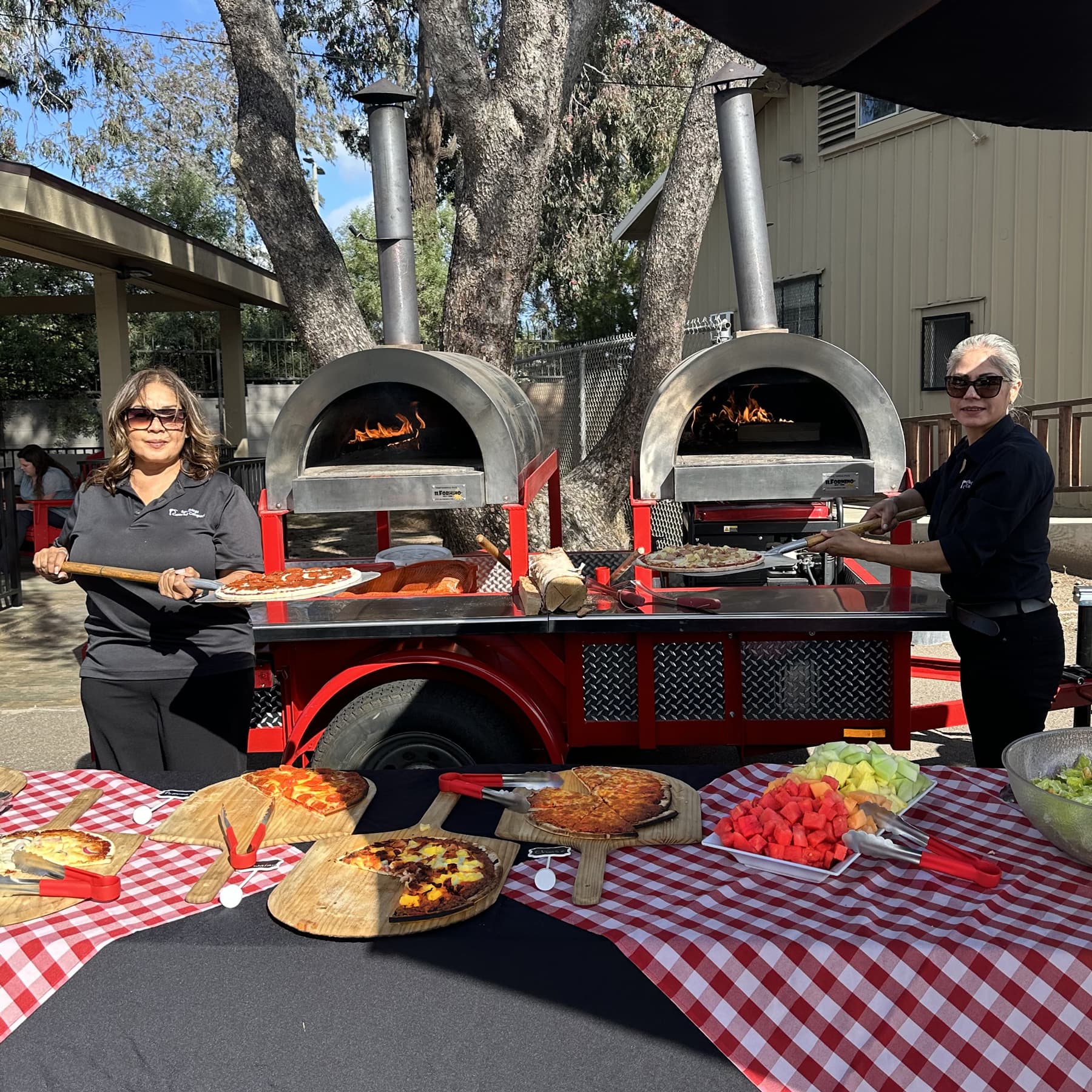MidTown pizza crew serving guests